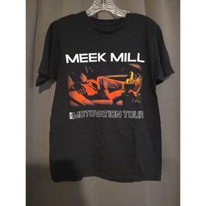 Meek Mill The Motivation Tour 2019 Black T Shirt, Men's Medium Graphic Tee, Rap